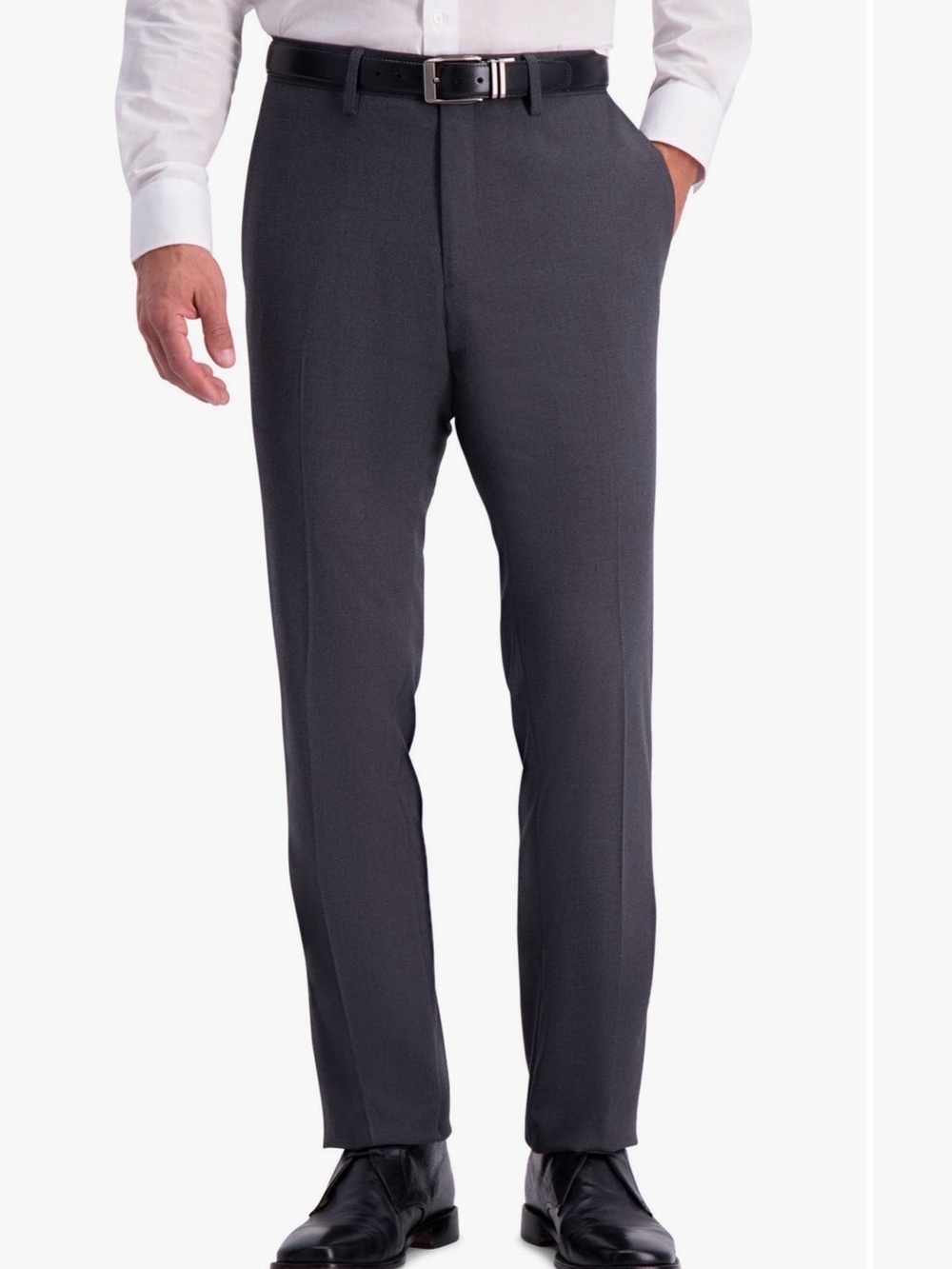 Kenneth Cole Men's Dark Gray Dress Trousers